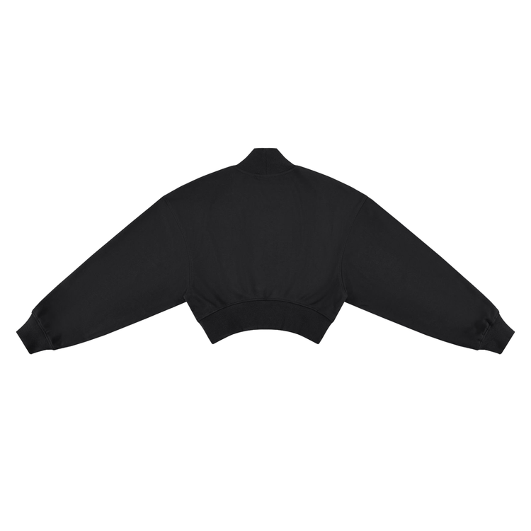 Corrupted Sinister Women's Crop Mock Neck Sweatshirt