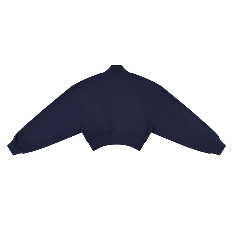 Corrupted Sinister Women's Crop Mock Neck Sweatshirt