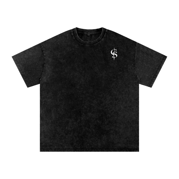 Corrupted Sinister Snow Washed Oversized Cotton T-Shirt