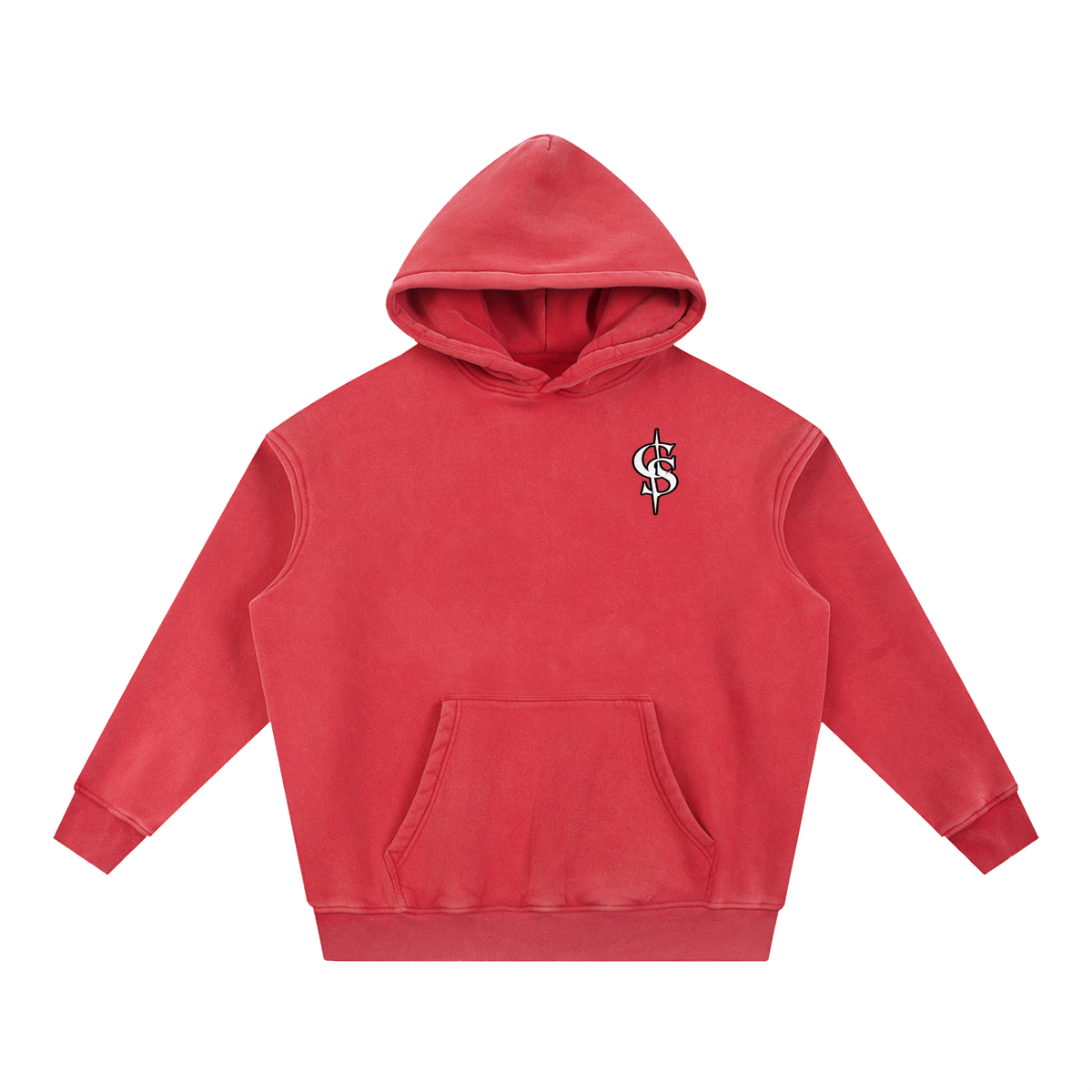 Corrupted Sinister Snow Wash Fleece Oversize Hoodie