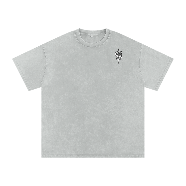 Corrupted Sinister Snow Washed Oversized Cotton T-Shirt