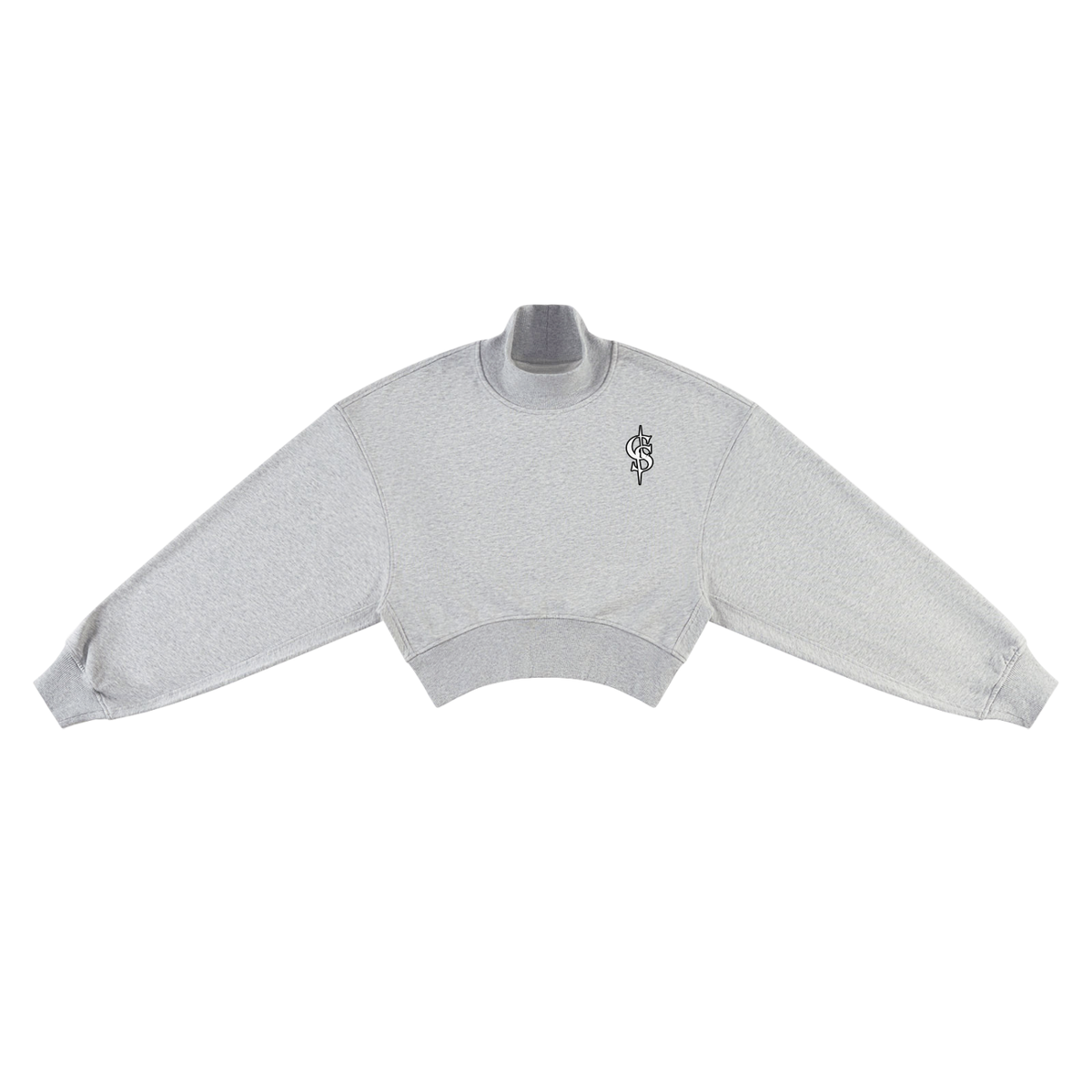 Corrupted Sinister Women's Crop Mock Neck Sweatshirt