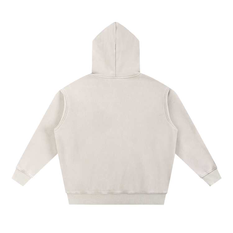Corrupted Sinister Snow Wash Fleece Oversize Hoodie