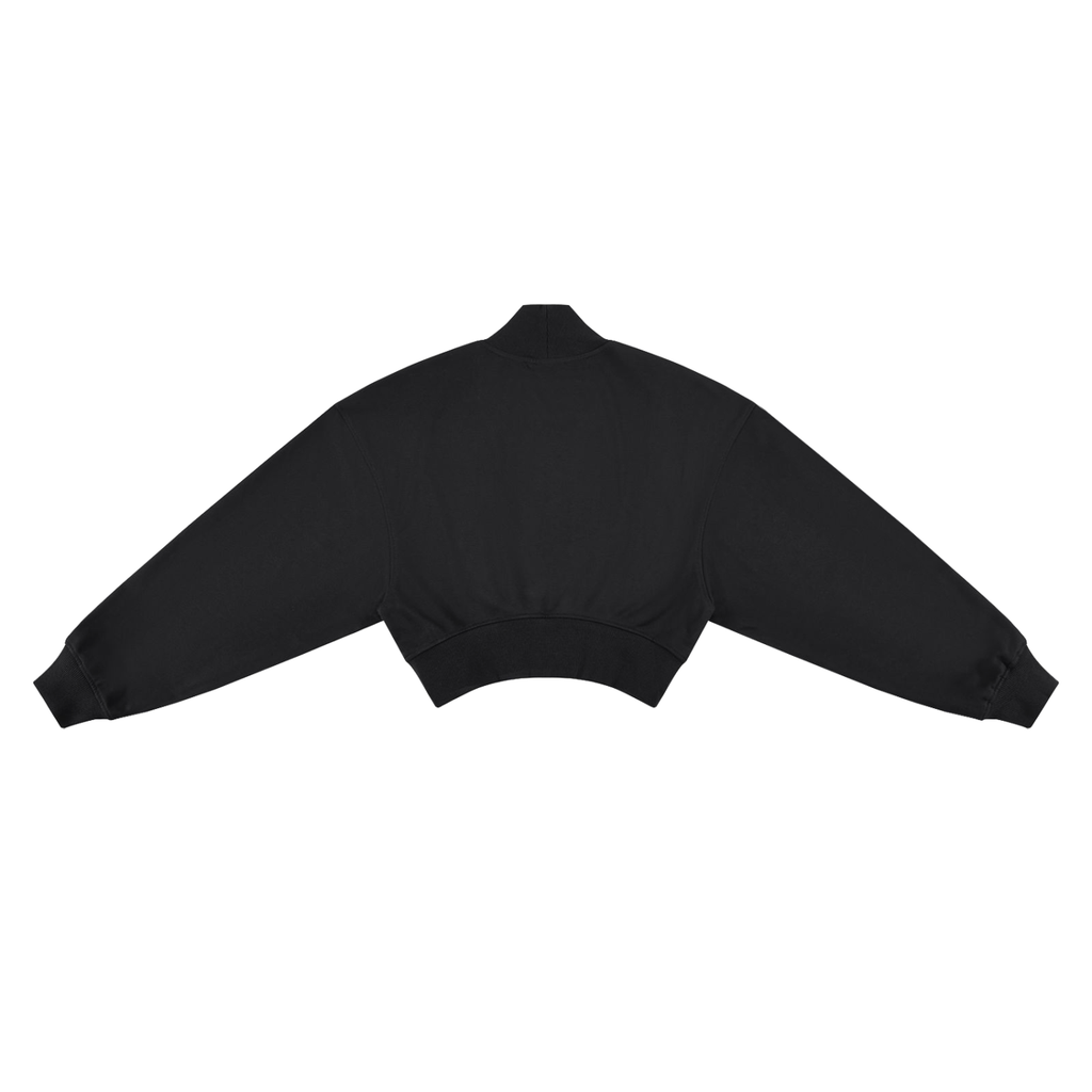 Corrupted Sinister Women's Crop Mock Neck Sweatshirt