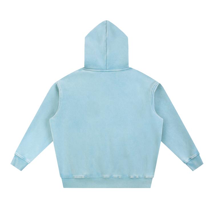 Corrupted Sinister Snow Wash Fleece Oversize Hoodie