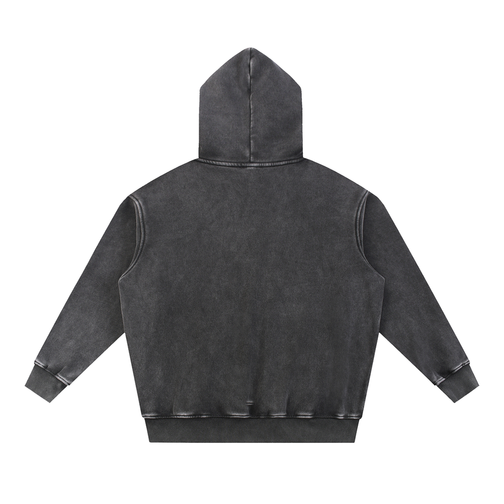 Corrupted Sinister Snow Wash Fleece Oversize Hoodie