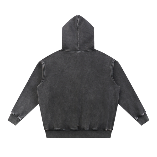 Corrupted Sinister Snow Wash Fleece Oversize Hoodie