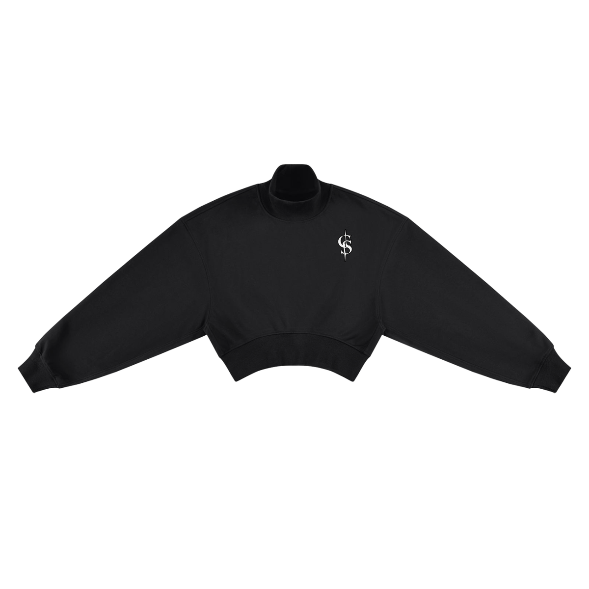 Corrupted Sinister Women's Crop Mock Neck Sweatshirt