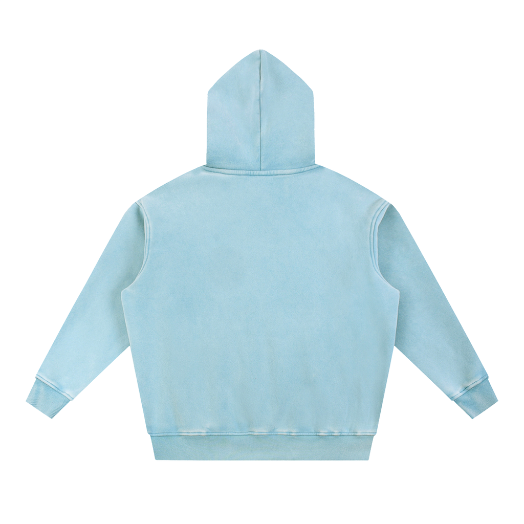 Corrupted Sinister Snow Wash Fleece Oversize Hoodie