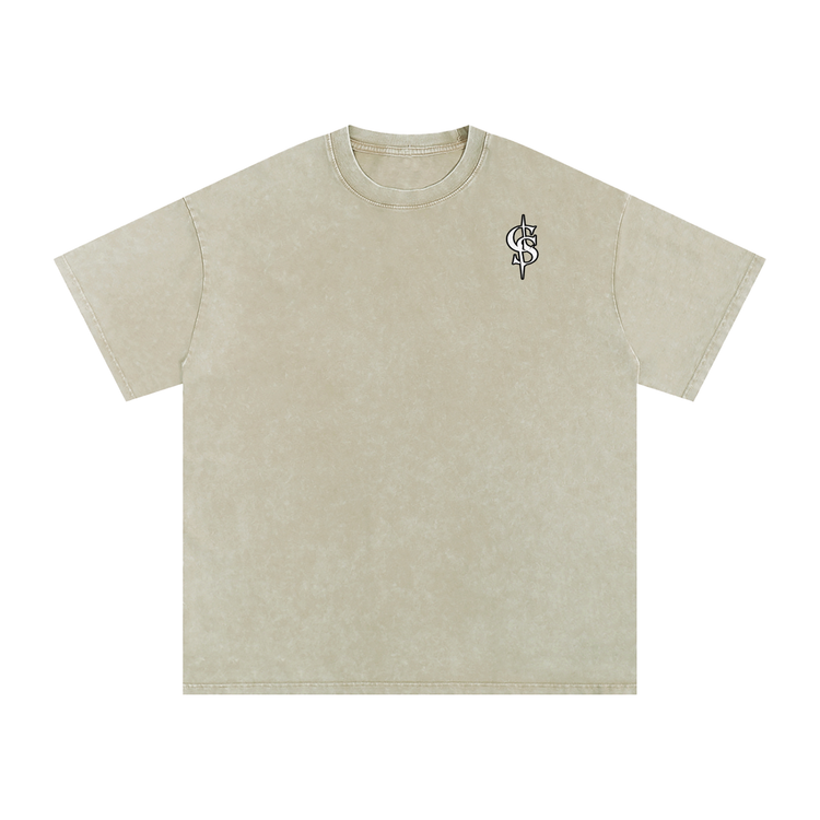 Corrupted Sinister Snow Washed Oversized Cotton T-Shirt