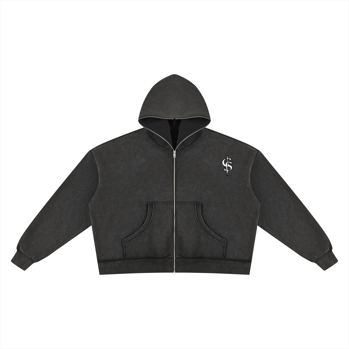Corrupted Sinister Unisex Vintage Wash Fleece Boxy Hoodie